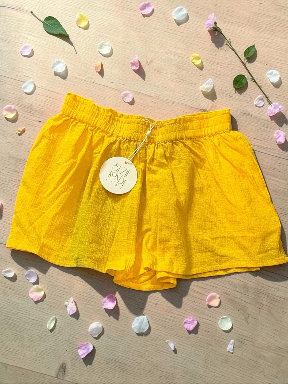 Suzie Kondi  Kids Shkip Play Shorts Gauze Gold Fusion Size 12 NWT